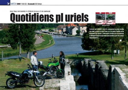 BMW F 650 GS (de 800 cm3…) / Kawa 650 Versys