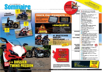 Moto Mag n° 271 octobre 2010 - sommaire