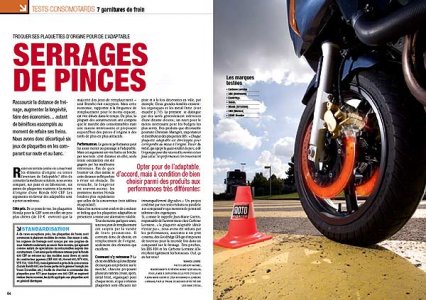 7 jeux de plaquettes de frein adaptables testés