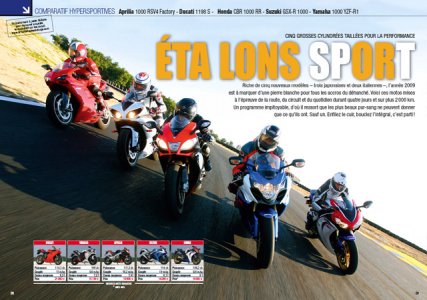 Moto Mag sept 2009 : comparatifs hypersportives