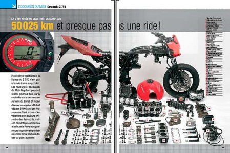 Kawasaki Z 750 : bilan et démontage à 50 000 km