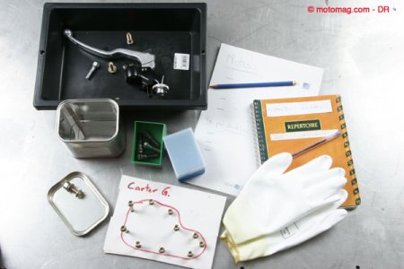 Atelier moto à la maison : bac d’atelier