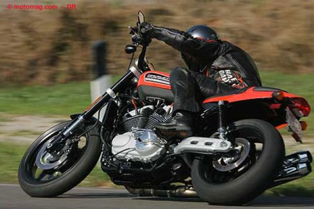 Harley 1200 XR : inclinaison
