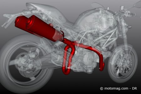 Ducati 696 Monster : échappement