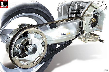 BMW F 650 CS : géniale courroie