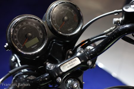 Triumph T100 McQueen : plaque numérotée