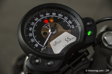 Triumph Bonneville Bobber 1200 : instrumentation des plus sobres