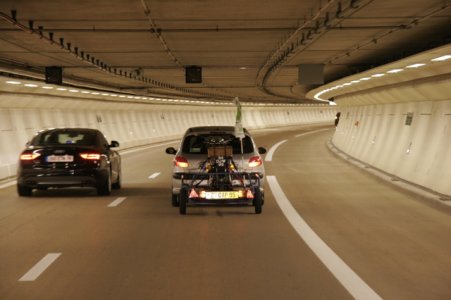 Tunnel A 86 : sur la remorque