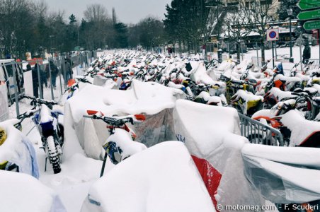Touquet 2012 : neige sur le parc fermé