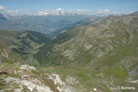 La Savoie : le Mont Blanc vu de la Roche de mio