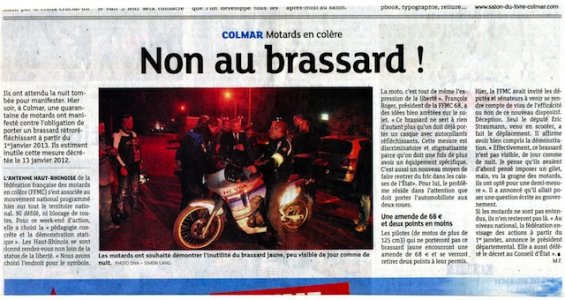 Anti rétro-réfléchissant : FFMC 68, la presse en parle