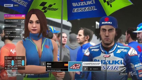 MotoGP20 course jeu vidéo paddock {JPEG}