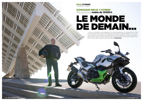 Moto Magazine n°403 essai kawasaki ninja 7 hybrid