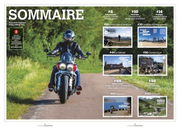 moto magazine hors série tourisme 2023 sommaire {JPEG}