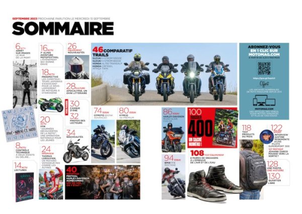 Moto Magazine n°400 sommaire {JPEG}