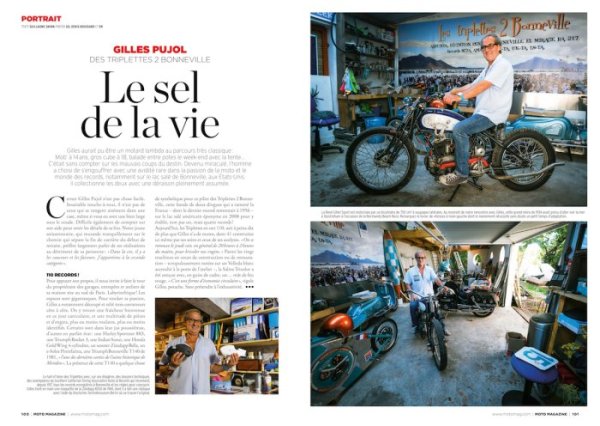 Moto Magazine 402 Portrait Gilles Pujol triplettes 2 bonneville {JPEG}