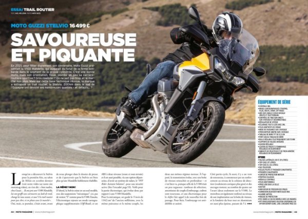 Moto Magazine 407 avril 2024 essai Moto Guzzi Stelvio {JPEG}