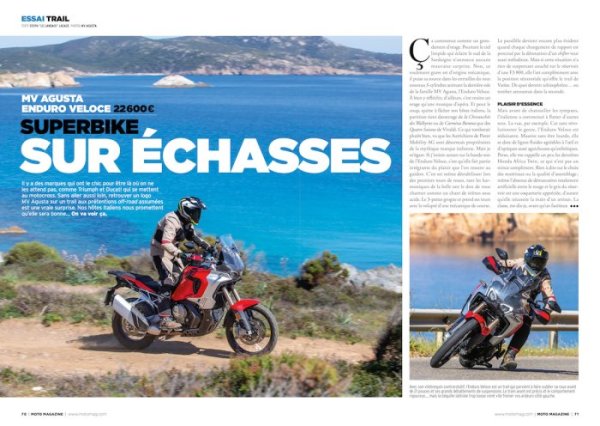 Essai MV Agusta Enduro Veloce {JPEG}